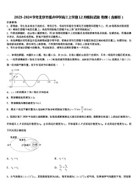 2023-2024学年北京市重点中学高三上学期12月模拟试题 物理（含解析）