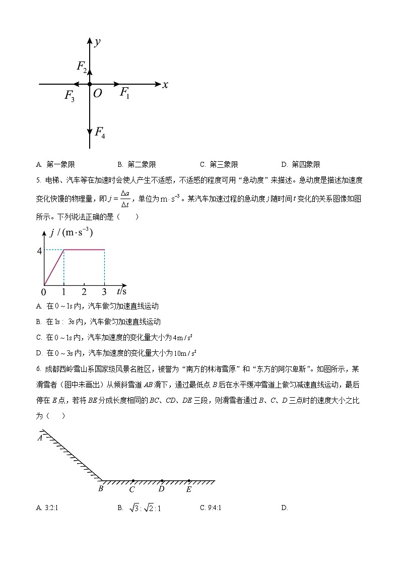 2024四川省百分智名校高一上学期期中联合学业试题物理含解析第2页