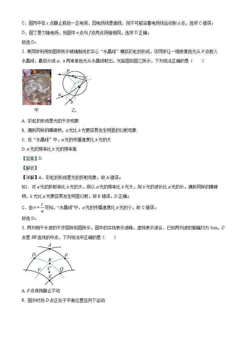 湖北省武汉市重点中学5G联合体2023-2024学年高二上学期期中联考物理试题（Word版附解析）02