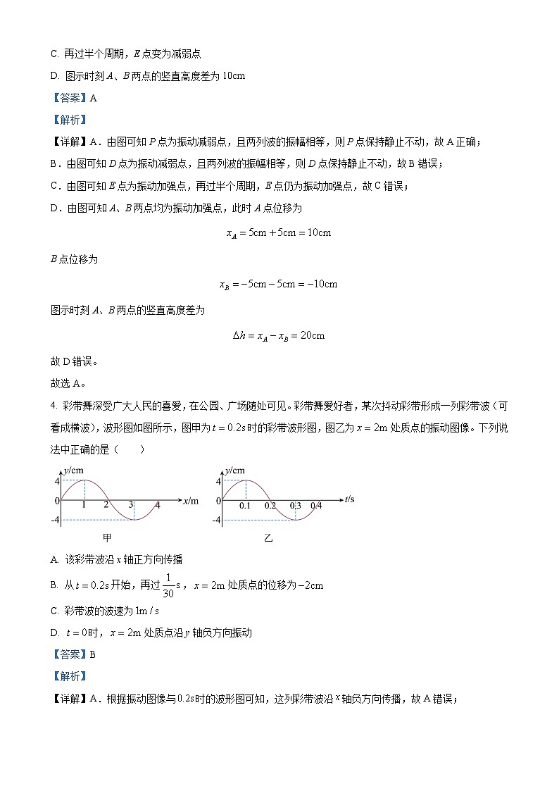 湖北省武汉市重点中学5G联合体2023-2024学年高二上学期期中联考物理试题（Word版附解析）03