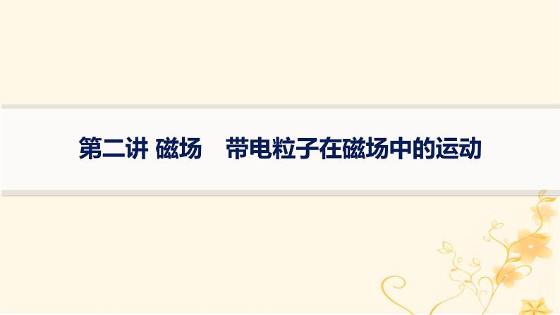 适用于新高考新教材2024版高考物理二轮复习第一编核心专题突破专题3电场与磁场第二讲磁场带电粒子在磁场中的运动课件第1页