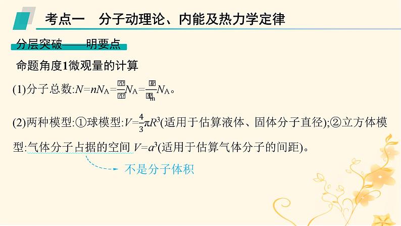 适用于新高考新教材2024版高考物理二轮复习第一编核心专题突破专题6热学近代物理第一讲热学课件第6页