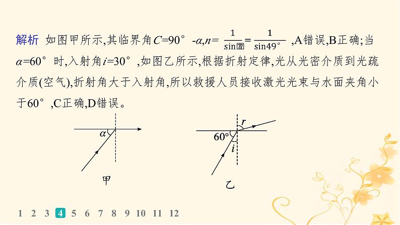 适用于新高考新教材2024版高考物理二轮复习专题分层突破练13光学课件第8页