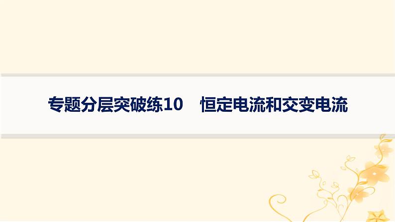 适用于新高考新教材2024版高考物理二轮复习专题分层突破练10恒定电流和交变电流课件第1页