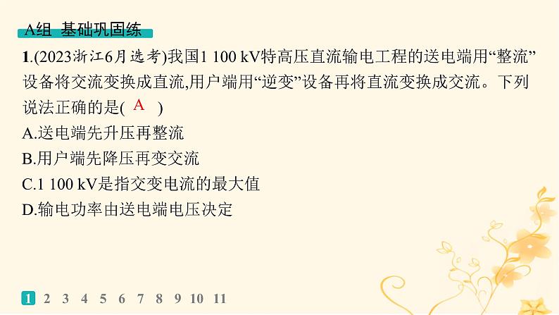 适用于新高考新教材2024版高考物理二轮复习专题分层突破练10恒定电流和交变电流课件第2页