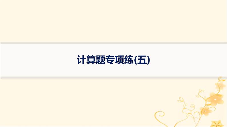 适用于新高考新教材2024版高考物理二轮复习题型专项练计算题专项练五课件01