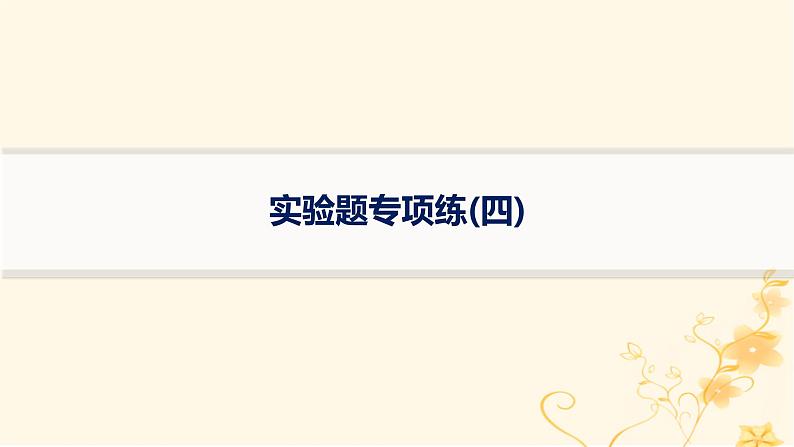 适用于新高考新教材2024版高考物理二轮复习题型专项练实验题专项练四课件第1页