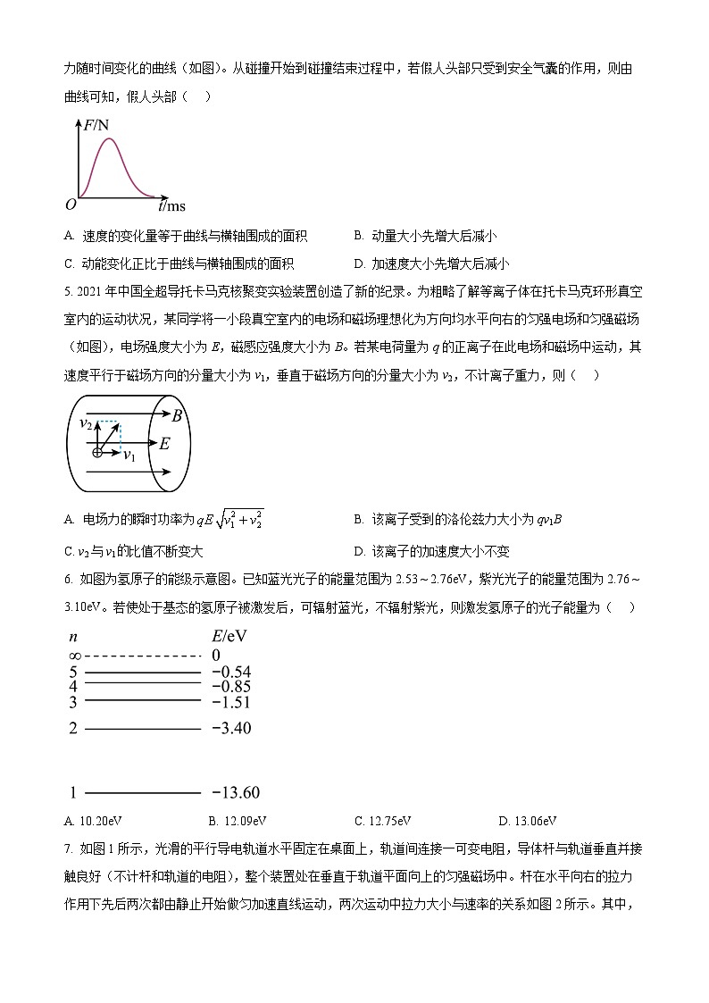 2022年新高中考试重庆物理真题（原卷版）第2页