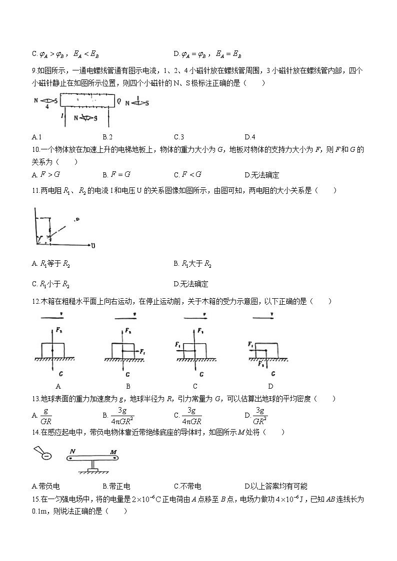 94，宁夏回族自治区吴忠市青铜峡市第一中学2023-2024学年高二上学期12月月考物理试题(无答案)03