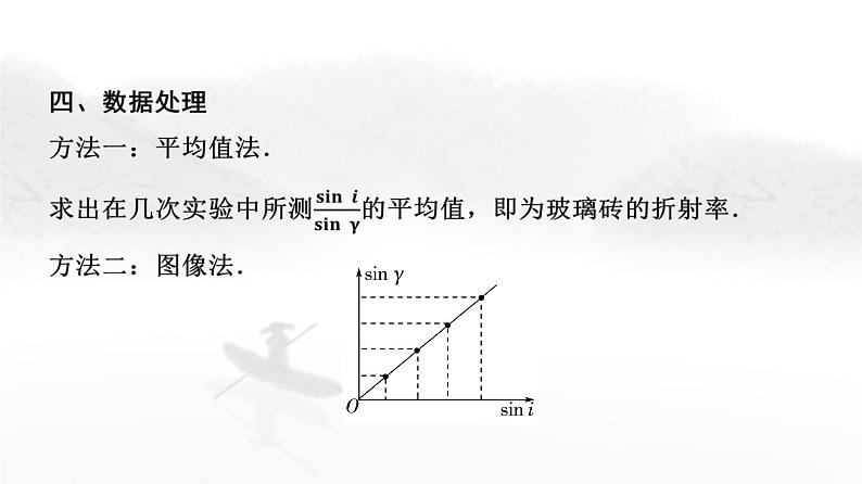 粤教版高中物理选择性必修第一册第4章第2节测定介质的折射率课件08