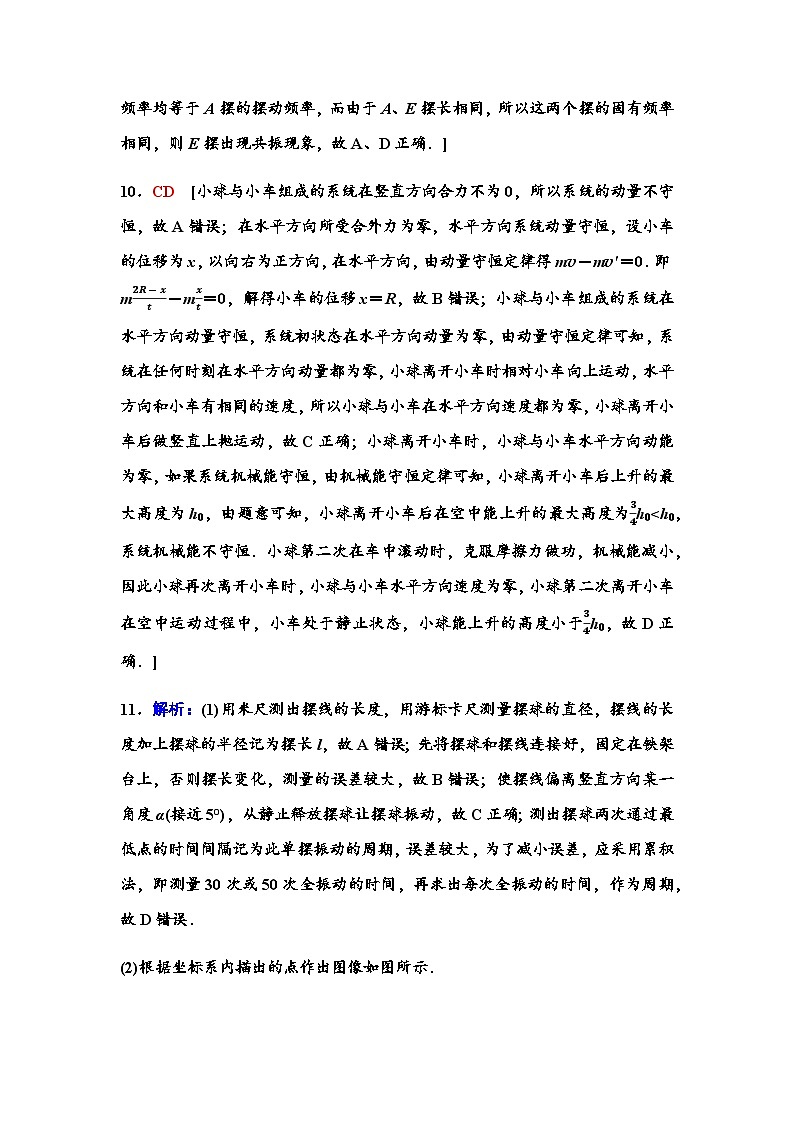 粤教版高中物理选择性必修第一册模块综合测评含答案03