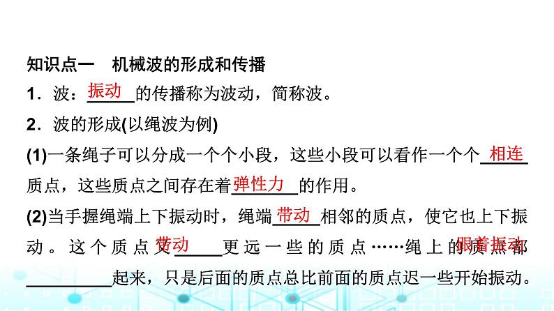 教科版高中物理选择性必修第一册第3章1机械波的形成和传播课件04