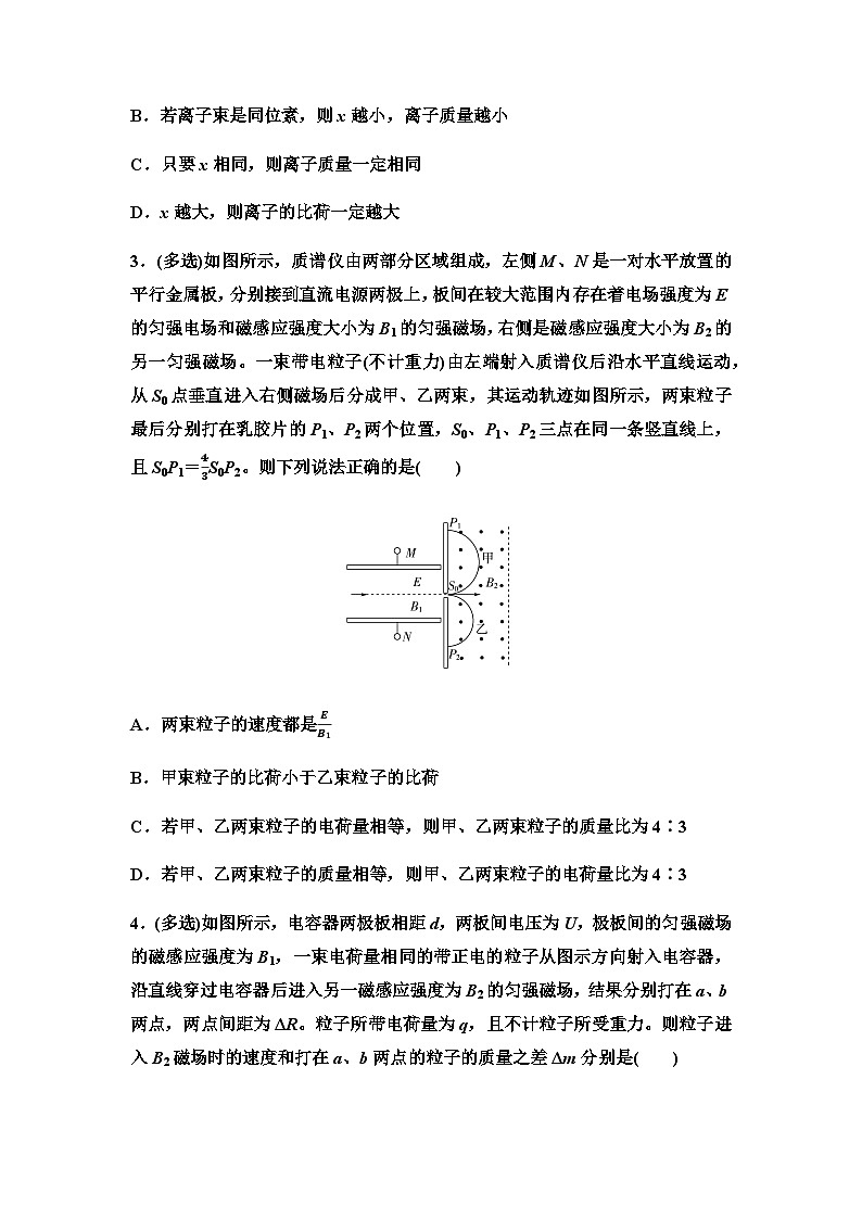 教科版高中物理选择性必修第二册课时分层作业4洛伦兹力的应用含答案02