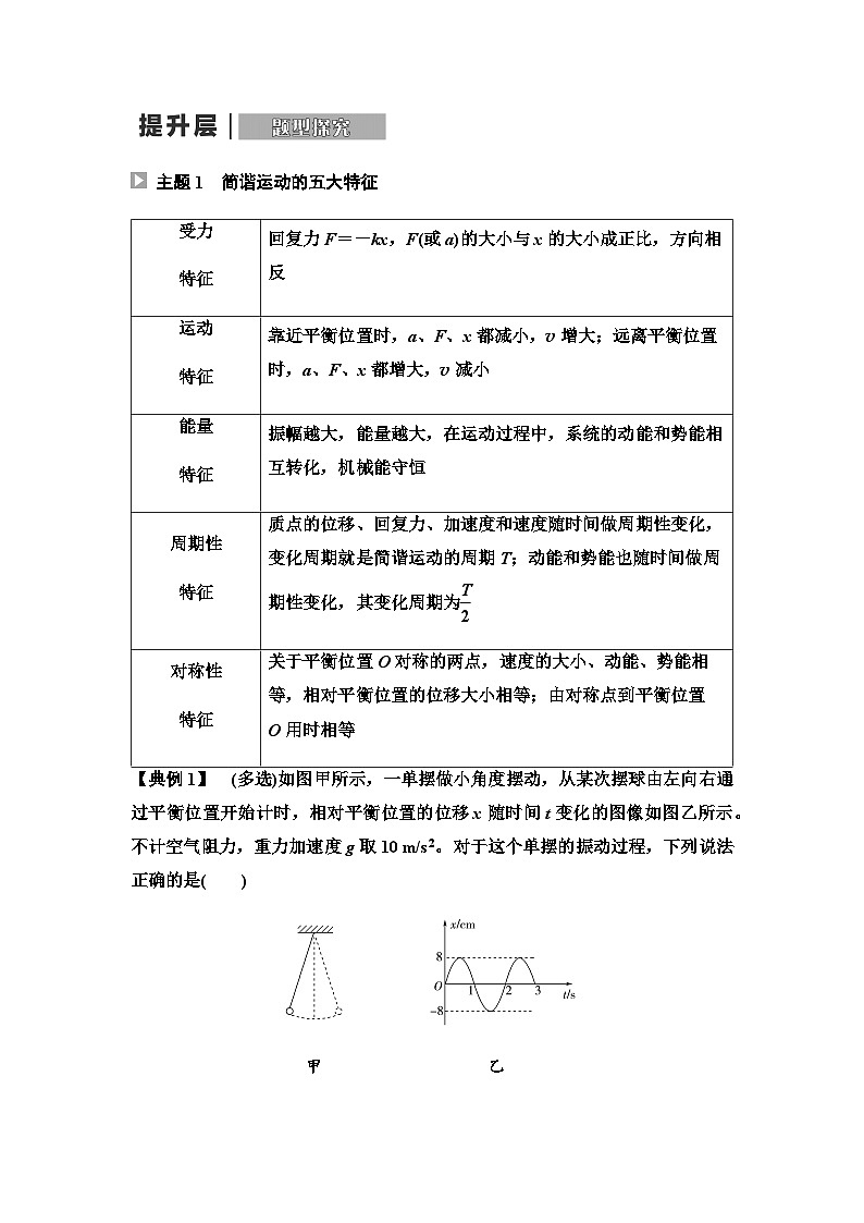 教科版高中物理选择性必修第一册第2章章末综合提升学案第1页