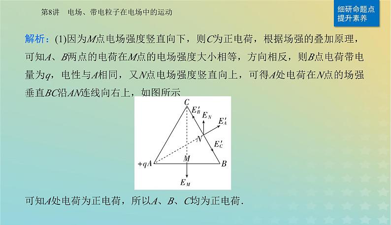 2024届高考物理二轮专题复习与测试第一部分专题三电场和磁场第8讲电场带电粒子在电场中的运动课件08