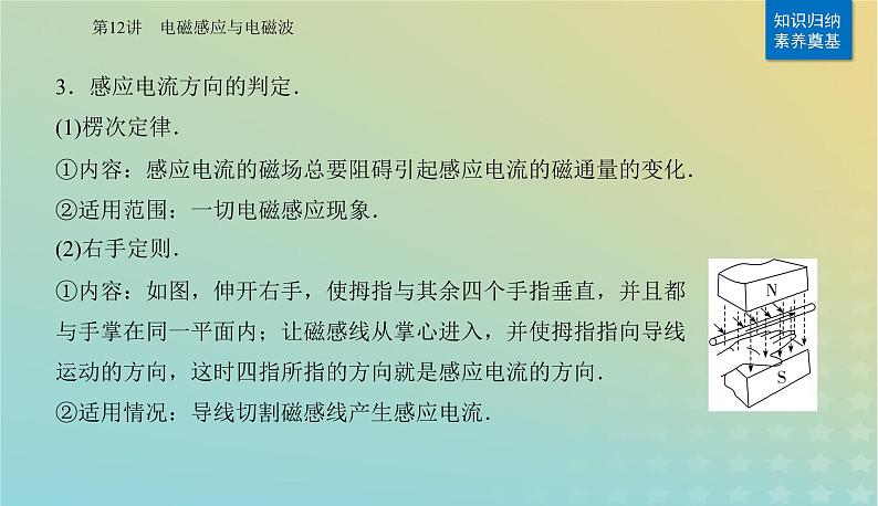 2024届高考物理二轮专题复习与测试第一部分专题四电路和电磁感应第12讲电磁感应与电磁波课件第5页