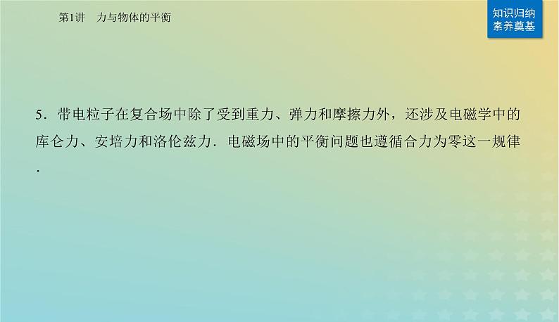 2024届高考物理二轮专题复习与测试第一部分专题一力与运动第1讲力与物体的平衡课件04