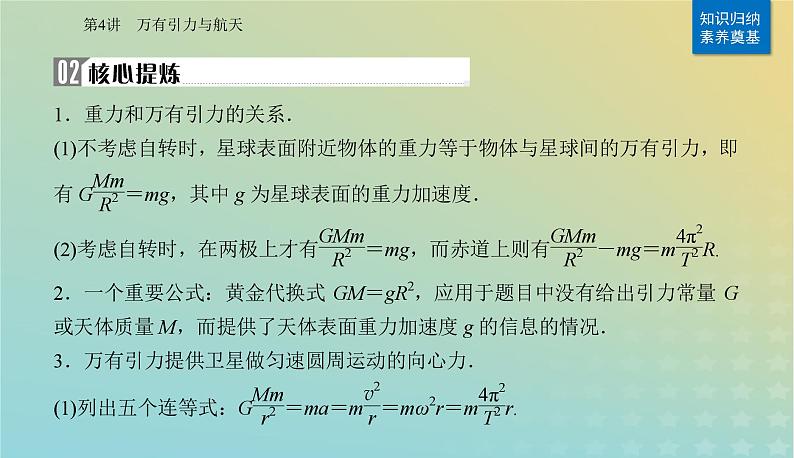 2024届高考物理二轮专题复习与测试第一部分专题一力与运动第4讲万有引力与航天课件第3页