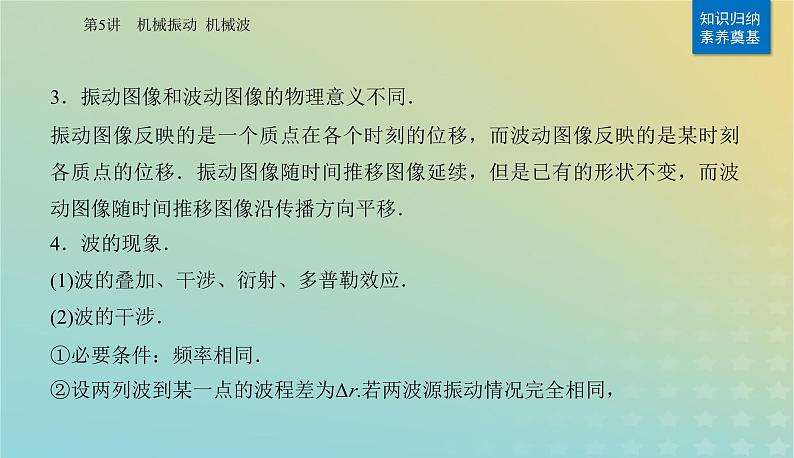 2024届高考物理二轮专题复习与测试第一部分专题一力与运动第5讲机械振动机械波课件04