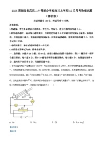 2024届湖北省武汉二中等部分学校高三上学期12月月考物理试题（解析版）