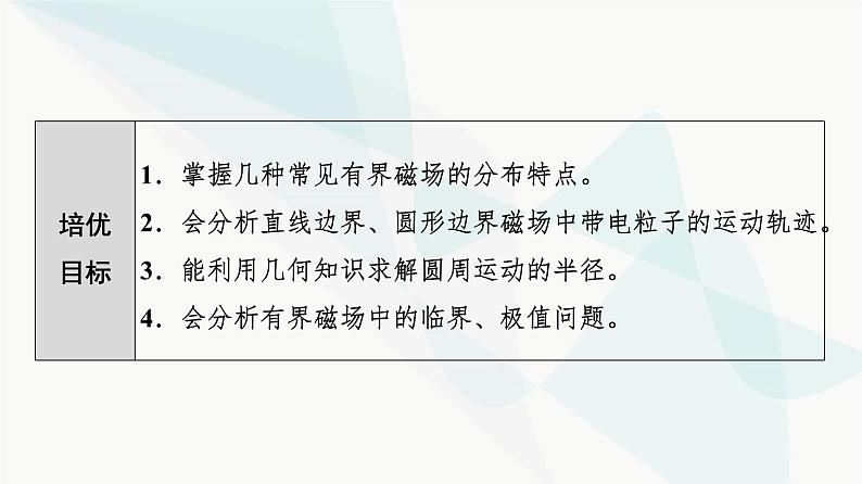 教科版高中物理选择性必修第二册第1章素养培优课1带电粒子在有界磁场中的运动课件02