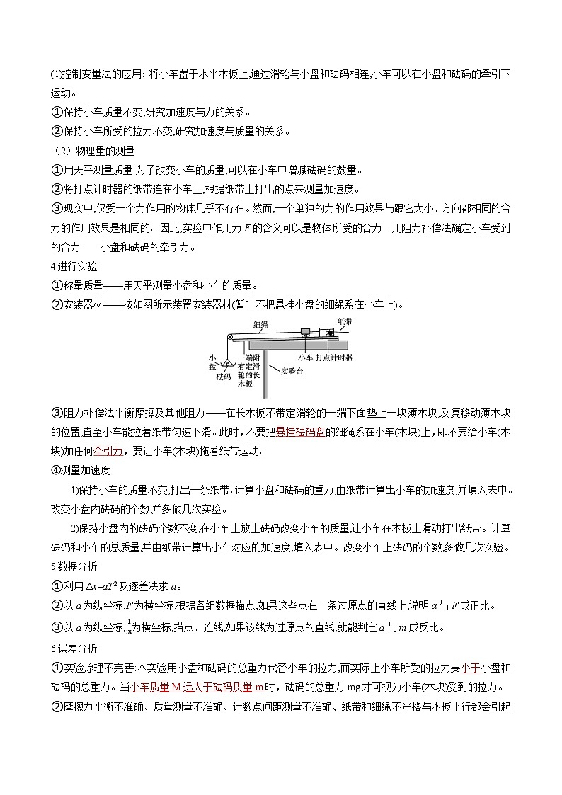 第15讲 探究加速度与物体受力、物体质量的关系（讲义）（解析版）—高中物理第3页