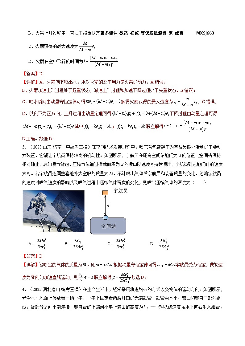 第31讲 动量守恒定律及其应用（练习）（解析版）—高中物理第2页