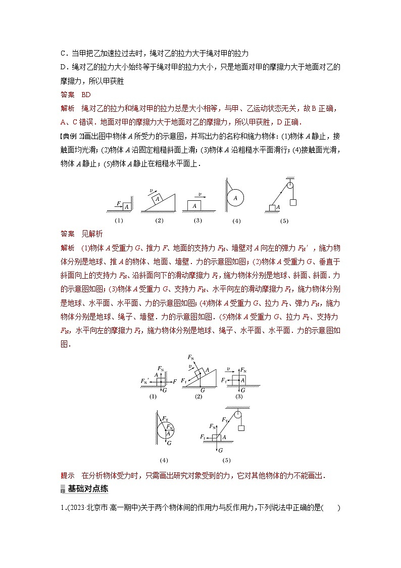 考点04  牛顿第三定律及物体受力分析（解析版）—高中物理第3页