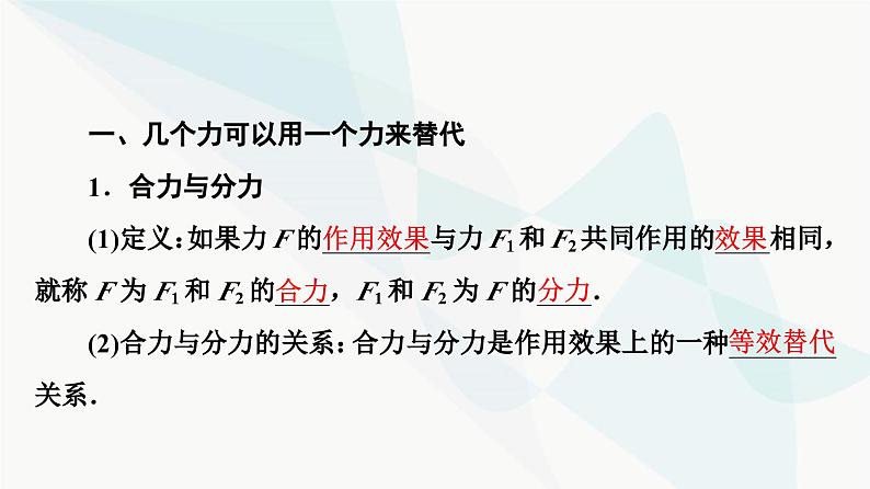 教科版高中物理必修第一册第3章4力的合成课件04