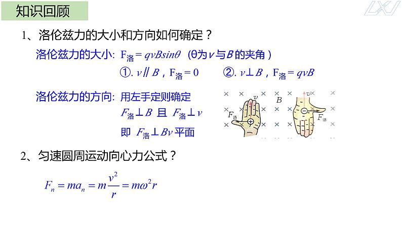 1.3带电粒子在匀强磁场中的运动课件高二下学期物理人教版（2019）选择性必修第二册+02