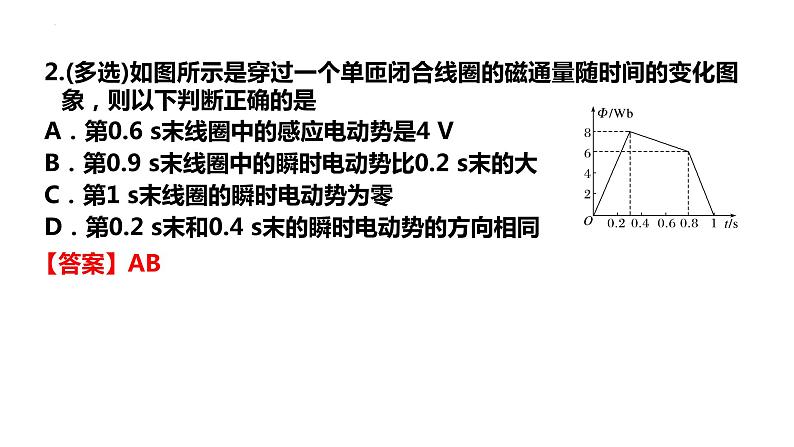 2.2法拉第电磁感应定律课件高二下学期物理人教版（2019）选择性必修第二册+08