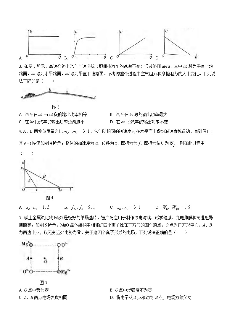 2023-2024学年重庆市重点中学高三上学期12月适应性月考卷（四）物理试题（含答案）02