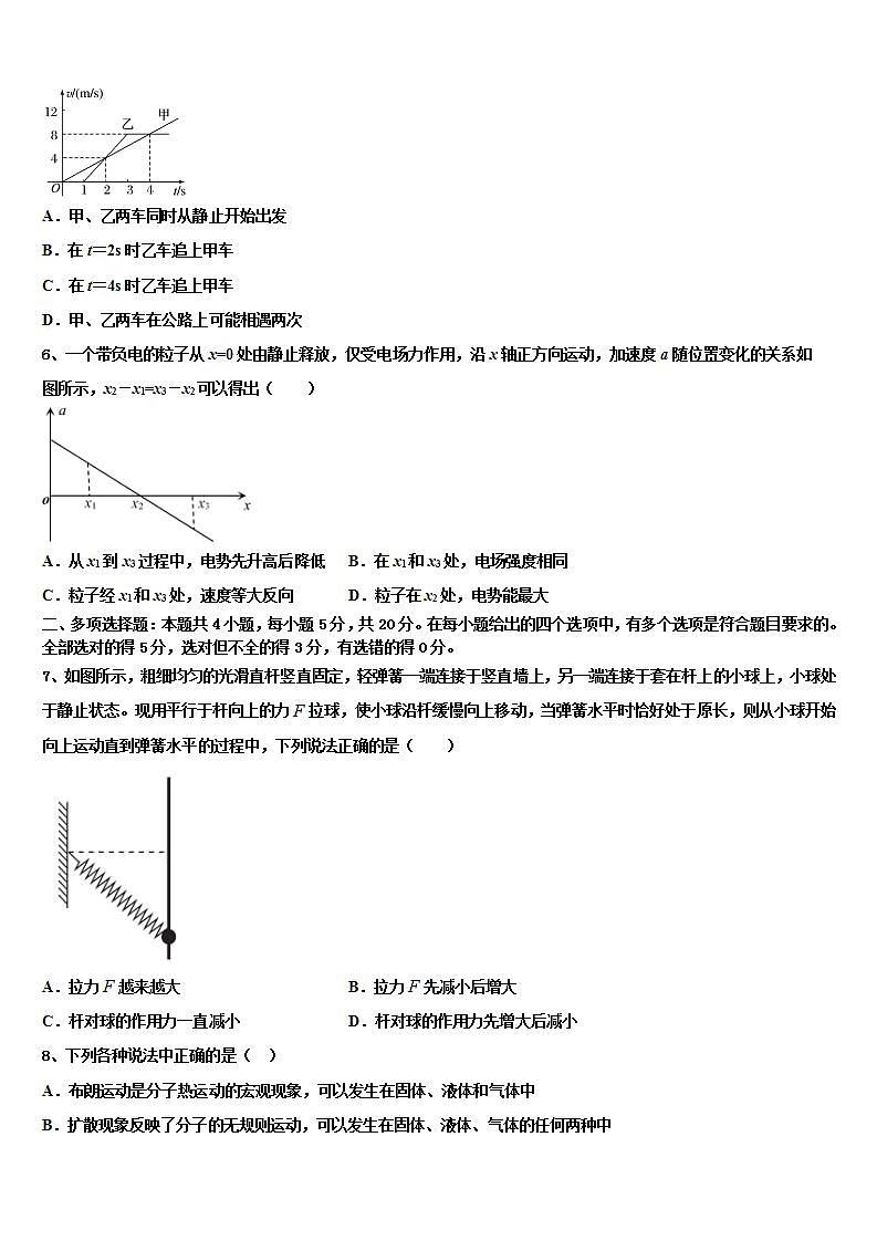2024届福建省高三12月月考试题 物理（含解析）第2页