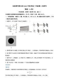 2024湖南省名校联考联合体高二上学期第三次联考物理试题（A卷）含解析