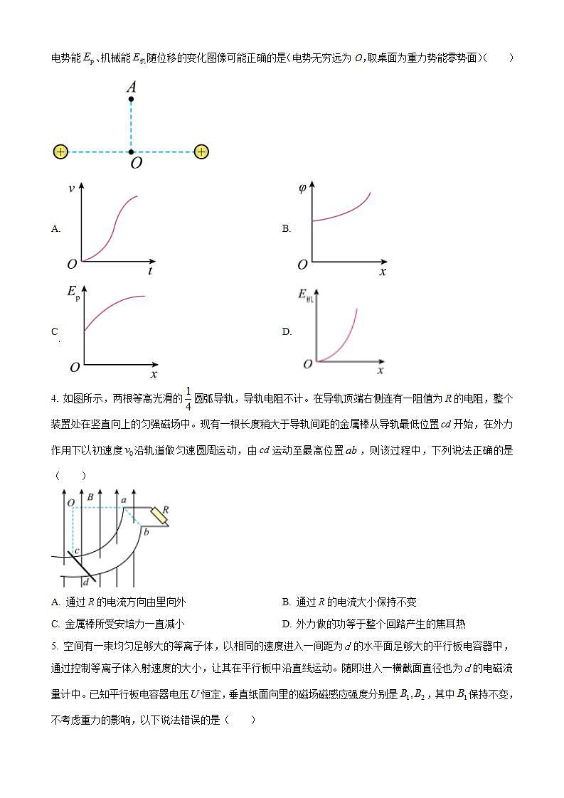 2024湖北省云学名校联盟高二上学期12月联考物理试题A含解析02
