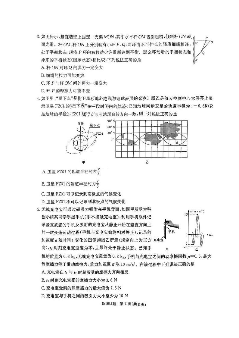2024届高三八省八校第一次学业质量评价（T8联考）物理试卷含答案解析第2页