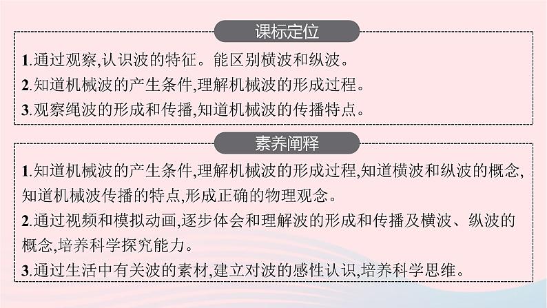 新教材适用2023_2024学年高中物理第三章机械波1.机械波的形成和传播课件教科版选择性必修第一册03