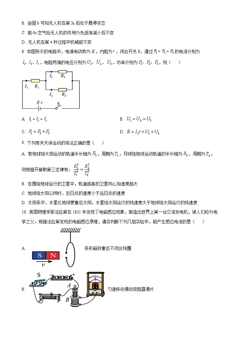精品解析：2023年浙江省普通高中高二上学期学业水平适应性考试物理试题（解析版）03