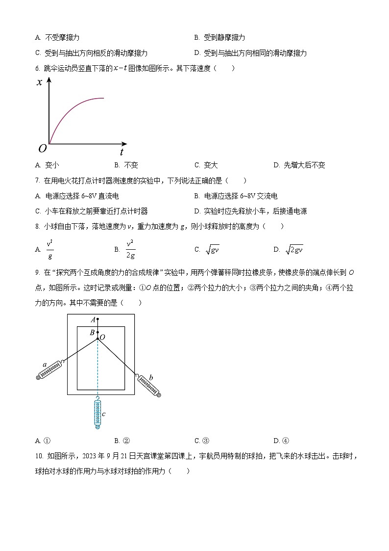 精品解析：江苏省盐城市2023-2024学年高二上学期学业水平合格性考试模拟预测物理试题（解析版）第2页