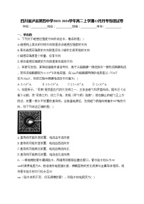 四川省泸县第四中学2023-2024学年高二上学期12月月考物理试卷(含答案)