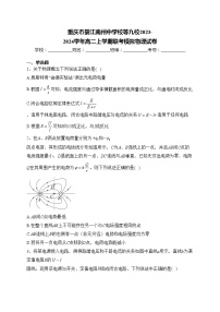 重庆市綦江南州中学校等九校2023-2024学年高二上学期联考模拟物理试卷(含答案)