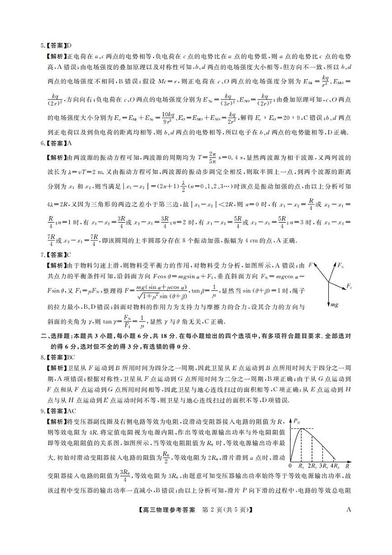 2024定州二中等校（金科大联考）高三上学期12月质量检测物理PDF版含解析02