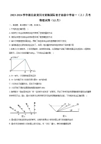 2023-2024学年湖北省黄冈市黄梅国际育才高级中学高一（上）月考物理试卷（12月）（含解析）