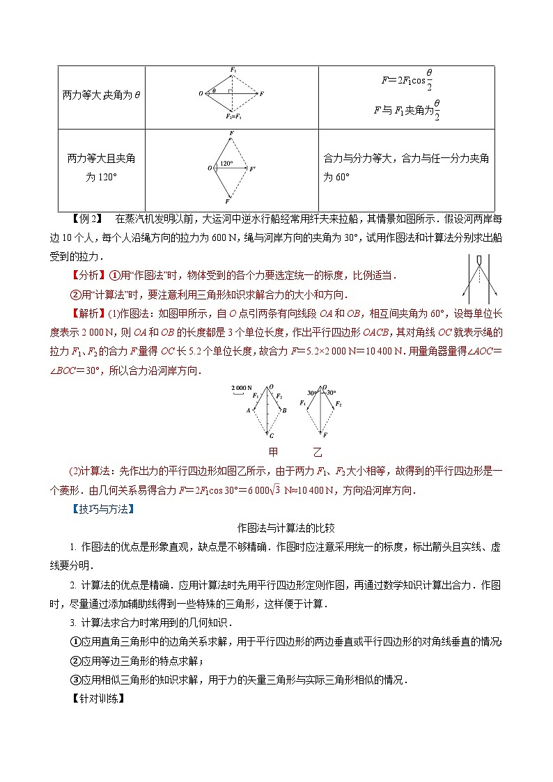 【同步练习】4.1  科学探究：力的合成-2024-2025学年高一物理精讲精练（鲁科版必修第一册）03