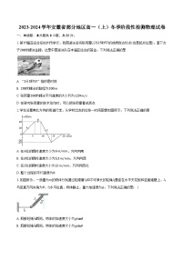 2023-2024学年安徽省部分地区高一（上）冬季阶段性检测物理试卷（含解析）