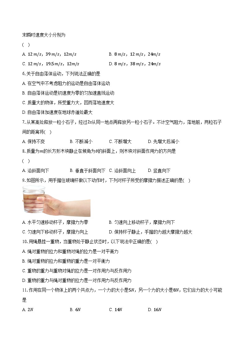 2023-2024学年江苏省射阳中学高二（上）学业水平模拟测试物理试卷（含解析）第2页