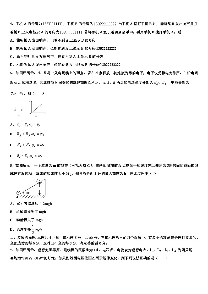 2024届广东省高三上学期期末物理模拟试题第2页