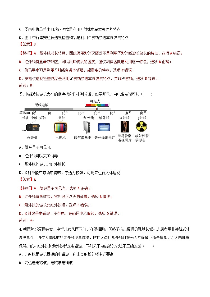 4.4《电磁波谱》分层练习（含解析）-人教版物理选修二02