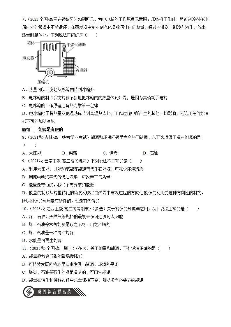3.4《热力学第二定律》分层练习（原卷版）-人教版高中物理选修三第2页