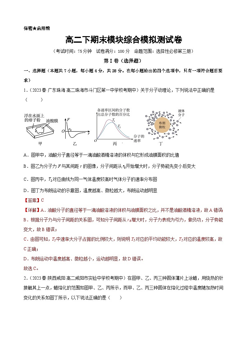 综合测试卷 分层练习（含解析）-人教版高中物理选修三01
